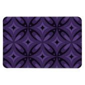 Dark Purple Colored Retro Pattern マグネット (横)