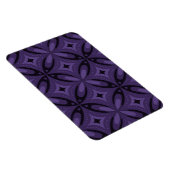 Dark Purple Colored Retro Pattern マグネット (右側)