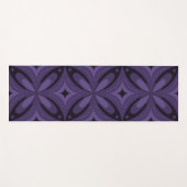 Dark Purple Colored Retro Pattern ヨガマット (正面(横))