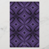 Dark Purple Colored Retro Pattern 便箋 (裏面)