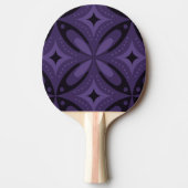 Dark Purple Colored Retro Pattern 卓球ラケット (正面)