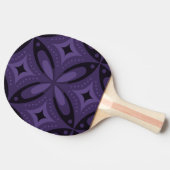 Dark Purple Colored Retro Pattern 卓球ラケット (横)