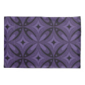 Dark Purple Colored Retro Pattern 枕カバー (裏面)