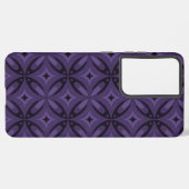 Dark Purple Colored Retro Pattern Samsung Galaxyケース (裏面横)