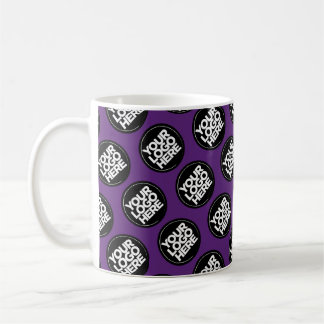 Dark Purple Custom logo business pattern employee コーヒーマグカップ