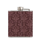 Dark Purple Damask Pattern フラスク (裏面)