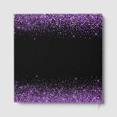 Dark Purple Dress Faux Glitter Sweet 16 Birthday ゲストブック (裏面)