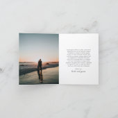 Dark Purple Fine Art Floral Elegant Wedding サンキューカード (内部)