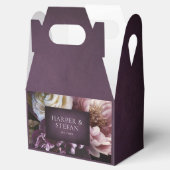 Dark Purple Fine Art Floral Elegant Wedding フェイバーボックス (オープン)