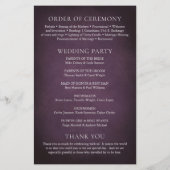Dark Purple Fine Art Floral Wedding Program (裏面)