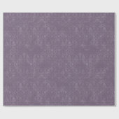 Dark Purple Floral Damask Wrapping Paper Roll ラッピングペーパー (フラット)