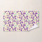 Dark Purple Floral Pattern | Aesthetic Seamless  ハンドタオル (ハンドタオル)