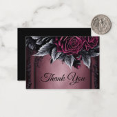 Dark purple Gothic AlternativeHalloween wedding ノートカード (正面/裏面インサイチュ)