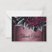 Dark purple Gothic AlternativeHalloween wedding ノートカード (正面)