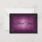 Dark purple Gothic AlternativeHalloween wedding ノートカード (正面)