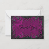 Dark purple Gothic Halloween wedding ノートカード (正面)