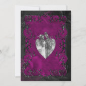 Dark purple Gothic Halloween wedding Invitation 招待状 (裏面)