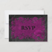 Dark purple Gothic Halloween Wedding RSVP (裏面)