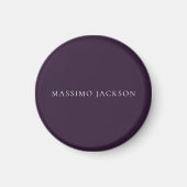 Dark Purple Minimalist Plain Modern  マグネット (正面)