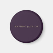 Dark Purple Minimalist Plain Modern  マグネット (正面)