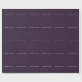 Dark Purple Minimalist Plain Modern  ラッピングペーパー (フラット)