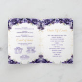 Dark Purple Princess Floral Quinceañera Program プログラム (内部)