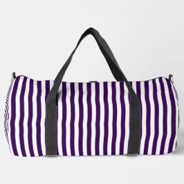 Dark Purple Striped Design | Stylish Travel & Gym  ダッフルバッグ