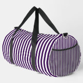 Dark Purple Striped Design | Stylish Travel & Gym  ダッフルバッグ (右コーナー)