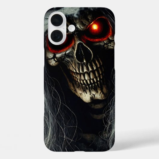 Dark Reaper Skull with Glowing Eyes Phone Case Case-Mate iPhoneケース (裏面)