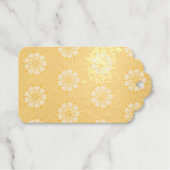 Dark red and white Norwegian Rosemaling floral  ギフトタグ (正面 (横))