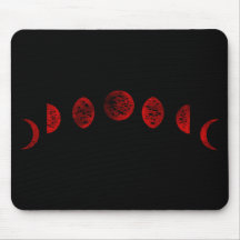 Dark Red & Black Moon Phases Gothic 
