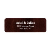 Dark Red Burgundy Wedding Return Address ラベル (正面)