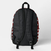 Dark Red Chevron Backpack – Stylish & Chic プリントバックパック (裏面)