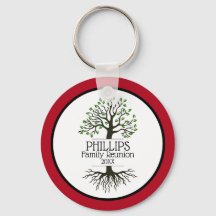 Dark Red Family Tree Family Reunion