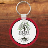 Dark Red Family Tree Family Reunion キーホルダー (正面)