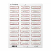 Dark Red Gingham Plaid Custom ラベル (フルシート)