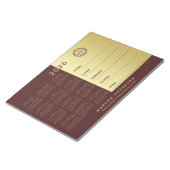Dark-red gold design,Logo or Photo calendar, ノートパッド (アングル)
