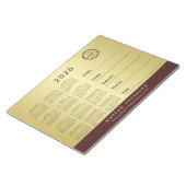 Dark-red gold design,Logo or Photo calendar, ノートパッド (アングル)