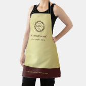 Dark-red gold design,Logo or Photo in gold circle, エプロン (インサイチュ)