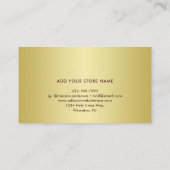 Dark-red gold design,Logo or Photo in gold circle, 割引カード (裏面)