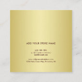 Dark-red gold design,Logo or Photo in gold circle, 割引カード (裏面)