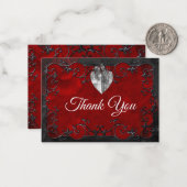 Dark Red Gothic Halloween wedding ノートカード (正面/裏面インサイチュ)