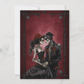 Dark Red Gothic Halloween wedding invitation 招待状 (裏面)