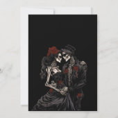 Dark Red Gothic Halloween wedding invitation 招待状 (裏面)