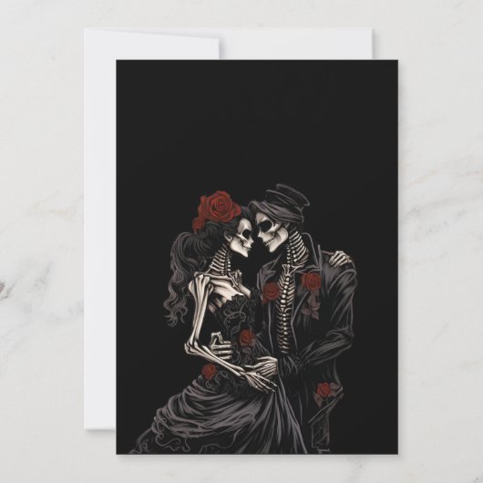 Dark Red Gothic Halloween wedding invitation 招待状 (裏面)