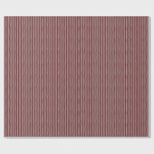 Dark Red & Gray Wonky Stripes ラッピングペーパー (フラット)