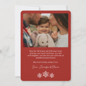 Dark Red Holiday Scribbles Arch Merry Christmas シーズンカード (裏面)