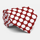 Dark Red Jumbo Polka Dots Custom Necktie ネクタイ (ロール)