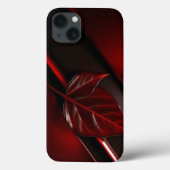 Dark Red Leaf Texture iPhone 13 Back Cover Case-Mate iPhoneケース (裏面)