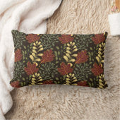 Dark red maple leaves floral pattern ランバークッション (ブランケット)
